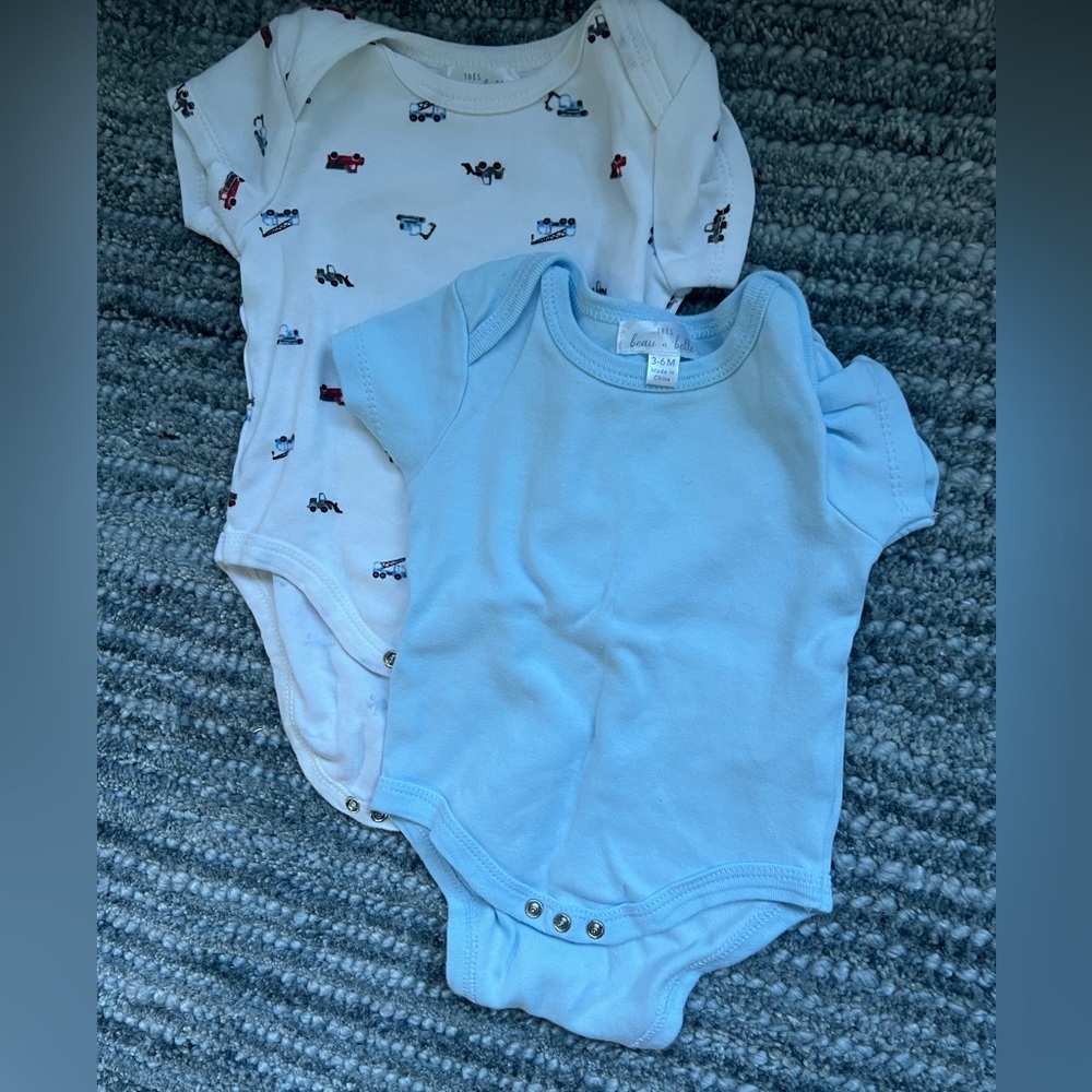 3-6M new baby boy luxury onesies